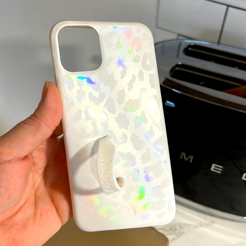 Loopy case pearl rainbow while with case cover